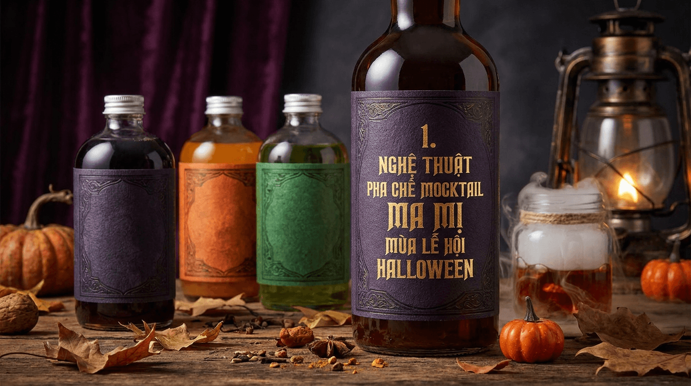 Minh họa cho đoạn: 1. Nghệ Thuật Pha Chế Mocktail Ma Mị Mùa Lễ Hội Halloween