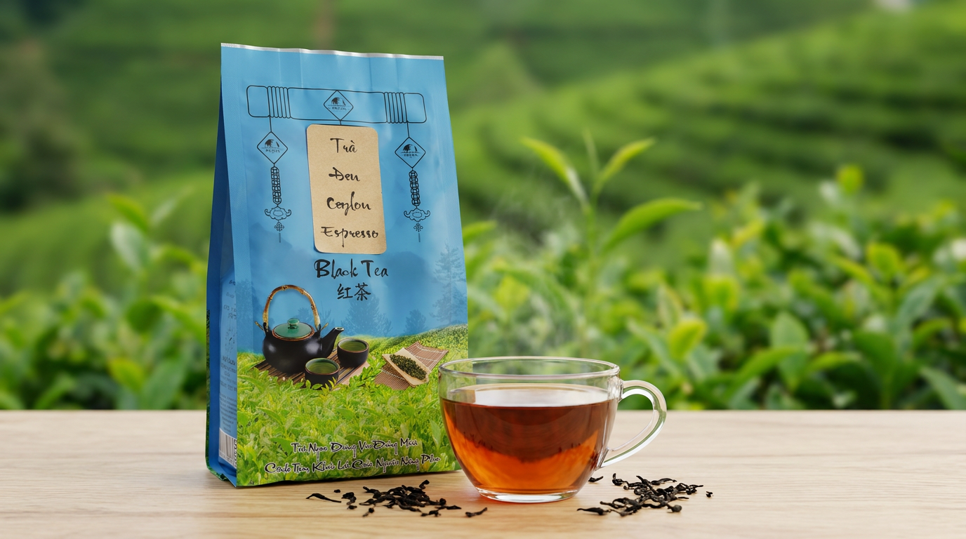 Combo nguyên liệu trọn gói: Trà Đen Ceylon WECHA, Bột Sữa Royal's và Đường Đen VAT